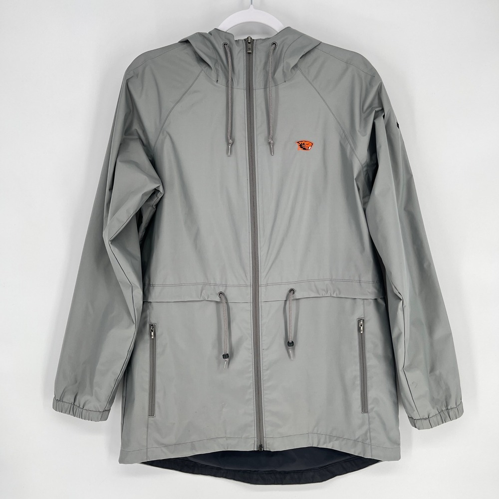 Columbia Omni-Tech Oregon State Beavers Waterproof Hooded Jacket Gray Women's M - Picture 2 of 11